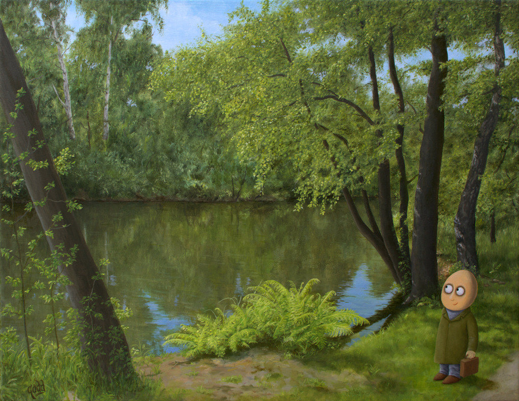 Ved M�lle�en (mellem Nybro og Frederiksdal)