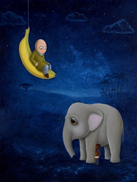 Elefantens Vuggevise — kunsttryk af Jacob Gadd