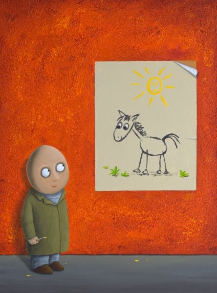 Giv mig en hest, mor — kunsttryk af Jacob Gadd